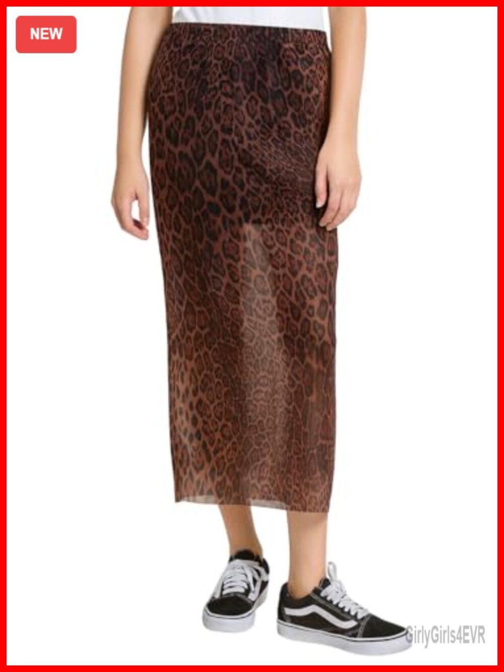Sheer Mesh Maxi Skirt Lightweight Elastic Waist Long Skirt